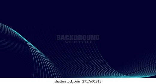 Resumo da tecnologia por fundo de linhas de onda. Curva padrão moderno