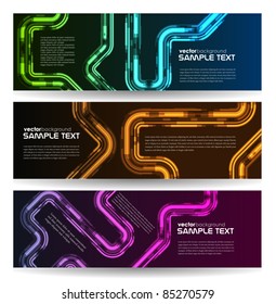Abstract Technology Banner set