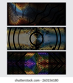 Abstract technology banner templates for creative design work
