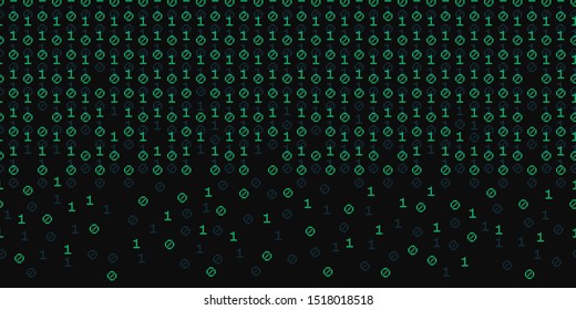 Abstract Technology Big Data illustration Binary code Background pixel art style