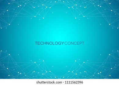 Abstract technology big data visualization. Futuristic space infographic background design. Vector illustration