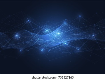 Abstract technology big data visualization. Futuristic space infographic. Information aesthetic background design. Vector illustration