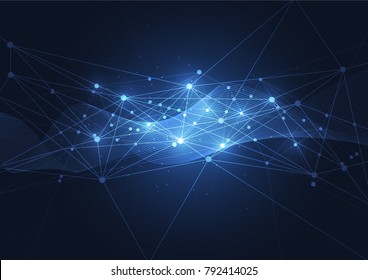 Abstract technology big data visualization. Futuristic space infographic. Information aesthetic background design. Vector illustration