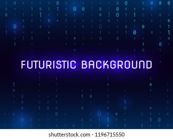 Abstract Technology Binary code Background.
