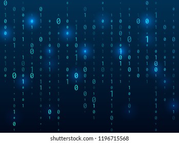 Abstract Technology Binary code Background.