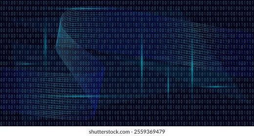 Abstract Technology Binary code Background.Digital binary data and Secure Data Concept for your web site design, app, UI. EPS10.