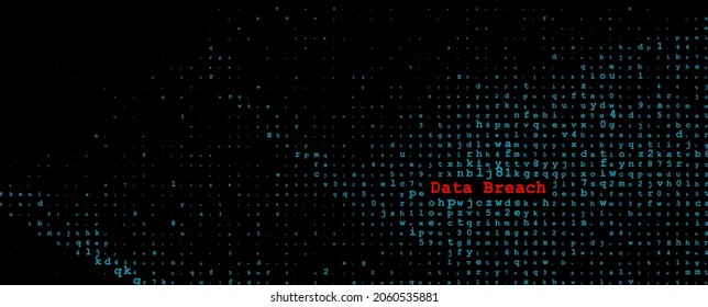 Abstract Technology Binary Code Dark Red Background. Cyber Attack, Ransomware, Malware, Scareware Concept