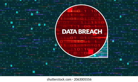 Abstract Technology Binary Code Dark Red Background. Cyber Attack, Ransomware, Malware, Scareware Concept