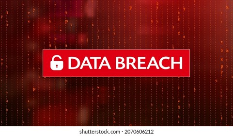 Abstract Technology Binary Code Dark Red Background. Cyber Attack, Ransomware, Malware, Scareware Concept