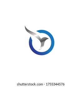 Tecnología abstracta Modelo de vector de diseño de logotipo de aves