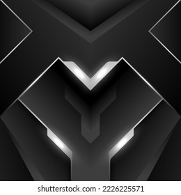 Resumen de la tecnología de fondo negro con efecto ligero