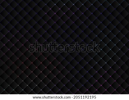 Abstract technology black squares mosaic pattern on vibrant bright color background and texture. Vector illustration
