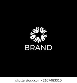 abstract technology black and white logo