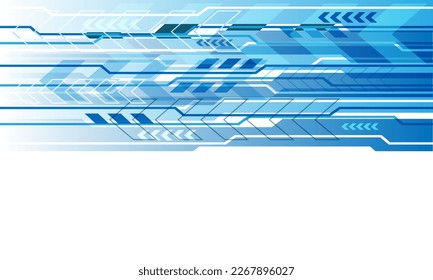 Abstract technology blue arrow geometric speed on white blank space design modern futuristic creative  background vector illustration.