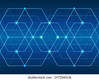Abstract technology blue background geometric, digital, graphic, line.