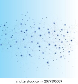 Abstract technology blue background. Illustration Vector design digital technology concept