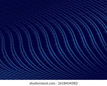 Abstract technology blue background lines, cyber nano information, abstract communication, future technology data innovation, internet network connection, suitable for posters, advertising, etc.