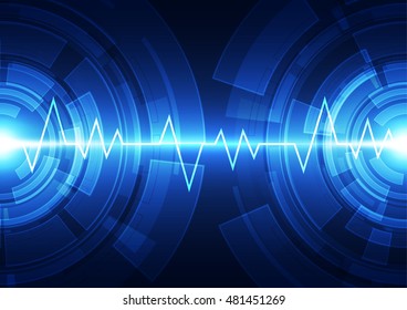 Abstract technology blue background. Vector illustration.