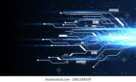 Abstract technology blue background.abstract speed line network computing sci fi innovative concept design background