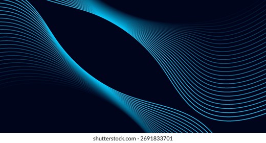 Curva azul de la Tecnología Abstractas, Anuncio moderno de la tecnología, concepto corporativo del negocio, fondo abstracto de alta tecnología para el negocio de la presentación.