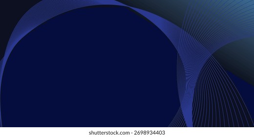 Abstract Technology blue curve, Modern tech banner, corporate business concept, hi-tech abstract background  for presentation business or tech event poster EPS 10