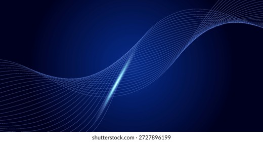 Abstrato Tecnologia curva azul, Banner de tecnologia moderna, conceito de negócios corporativos, plano de fundo abstrato de alta tecnologia para apresentação de negócios ou evento técnico cartaz EPS 10

