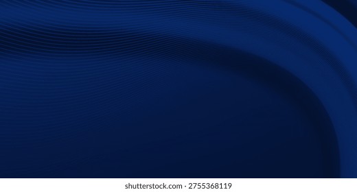 Abstract Technology blue curve, Modern tech banner, corporate business concept, hi-tech abstract background