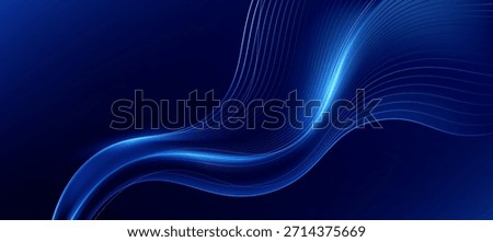 Abstract Technology blue curve, Modern tech banner, corporate business concept, hi-tech abstract background  for presentation business or tech event poster EPS 10