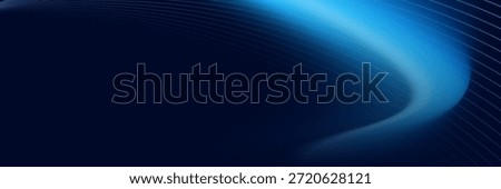 Abstract Technology blue curve, Modern tech banner, corporate business concept, hi-tech abstract background