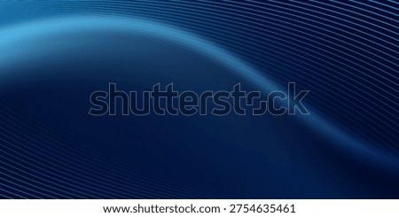 Abstract Technology blue curve, Modern tech banner, corporate business concept, hi-tech abstract background