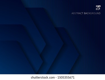 Abstract technology blue geometric hexagons with overlapping background and texture. Vector illustration