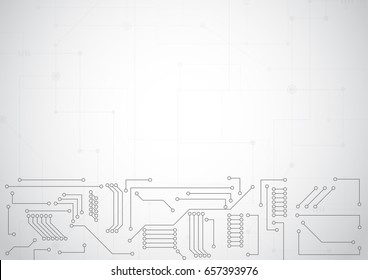 Abstract technology blue glowing connections in space with particles, big data, computer generated abstract background. Vector Illustration
