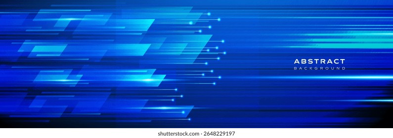 Abstract technology blue gradient, speed line, neon effect geometric shape background. Modern futuristic,  landing page, book covers, banners, presentations, wallpaper