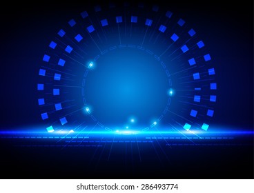 abstract technology blue light concept