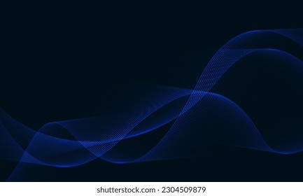 Resumen de la tecnología movimiento de onda de curva de línea azul con diseño de espacio en blanco diseño moderno de fondo creativo futurista vectorial.