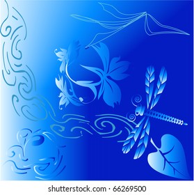 Abstract technology blue lines