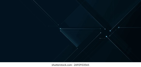 Fondo de red de conexión de líneas azules de Tecnología Abstractas para presentación comercial Corporativa
