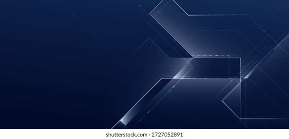 Abstract Technology Blue Lines Connection Network Background