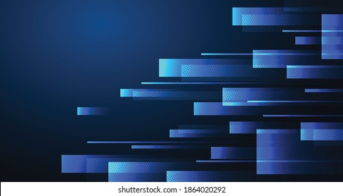 Abstract technology blue rectangles pattern design artwork background. Decorate for ad, poster, artwork, template design, print. illustration vector eps10