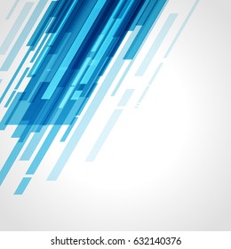 Abstract technology bright blue lines with light vector background. Eps 10. Concept for mobile wallpaper, web banner backdrop or typography design with place for text.