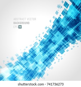 Abstract technology bright blue lines with light vector background. Eps 10. Concept for mobile wallpaper, web banner backdrop or typography design with place for text.