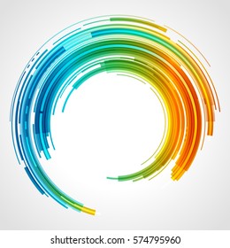 Tecnología abstracta líneas brillantes con fondo de vector de luz. Eps 10.Concepto de papel tapiz móvil, fondo de banner web o diseño tipográfico con lugar para texto.