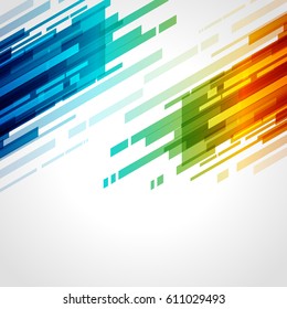 Abstract technology bright lines with light vector background. Eps 10.Concept for mobile wallpaper, web banner backdrop or typography design with place for text.