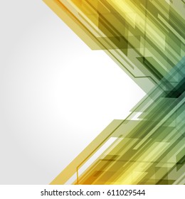 Tecnología abstracta líneas brillantes con fondo de vector de luz. Eps 10.Concepto de papel tapiz móvil, fondo de banner web o diseño tipográfico con lugar para texto.