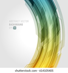 Abstrakte Technologie, helle Linien mit hellVektorhintergrund. Eps10.Konzept für mobile Bildschirmhintergründe, Web-Banner-Hintergrund oder Typografie-Design mit Platz für Text.