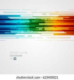 Tecnología abstracta líneas brillantes con fondo de vector de luz. Eps 10.Concepto de papel tapiz móvil, fondo de banner web o diseño tipográfico con lugar para texto.