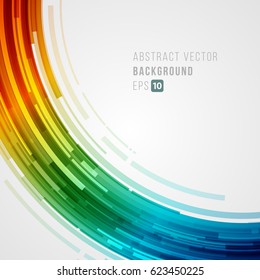 Abstract technology bright lines with light vector background. Eps 10.Concept for mobile wallpaper, web banner backdrop or typography design with place for text.