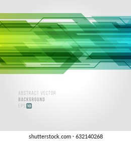Tecnología abstracta líneas brillantes con fondo de vector de luz. Eps 10. Concepto de papel tapiz móvil, fondo de banner web o diseño de tipografía con lugar para texto.