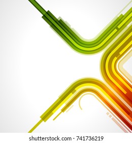 Abstract technology bright lines with light vector background. Eps 10. Concept for mobile wallpaper, web banner backdrop or typography design with place for text.