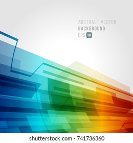 Abstract technology bright lines with light vector background. Eps 10. Concept for mobile wallpaper, web banner backdrop or typography design with place for text.